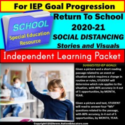 Independent Learning Packet for Special Education - Back To School Procedures
